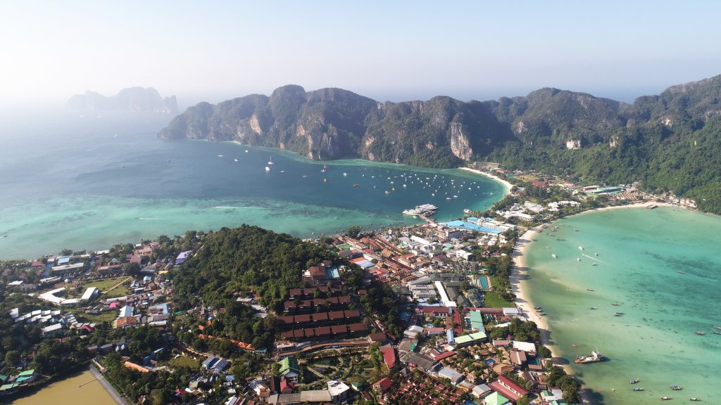 vista aérea de Tonsai, Tailândia