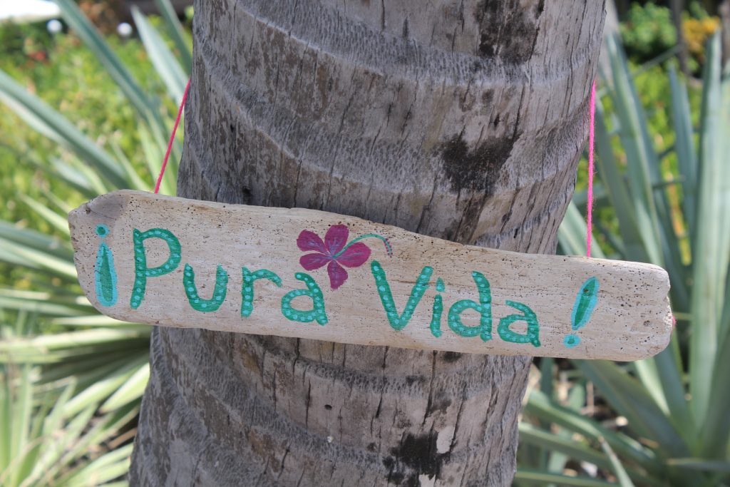 Pura Vida, expressão utilizada na Costa Rica