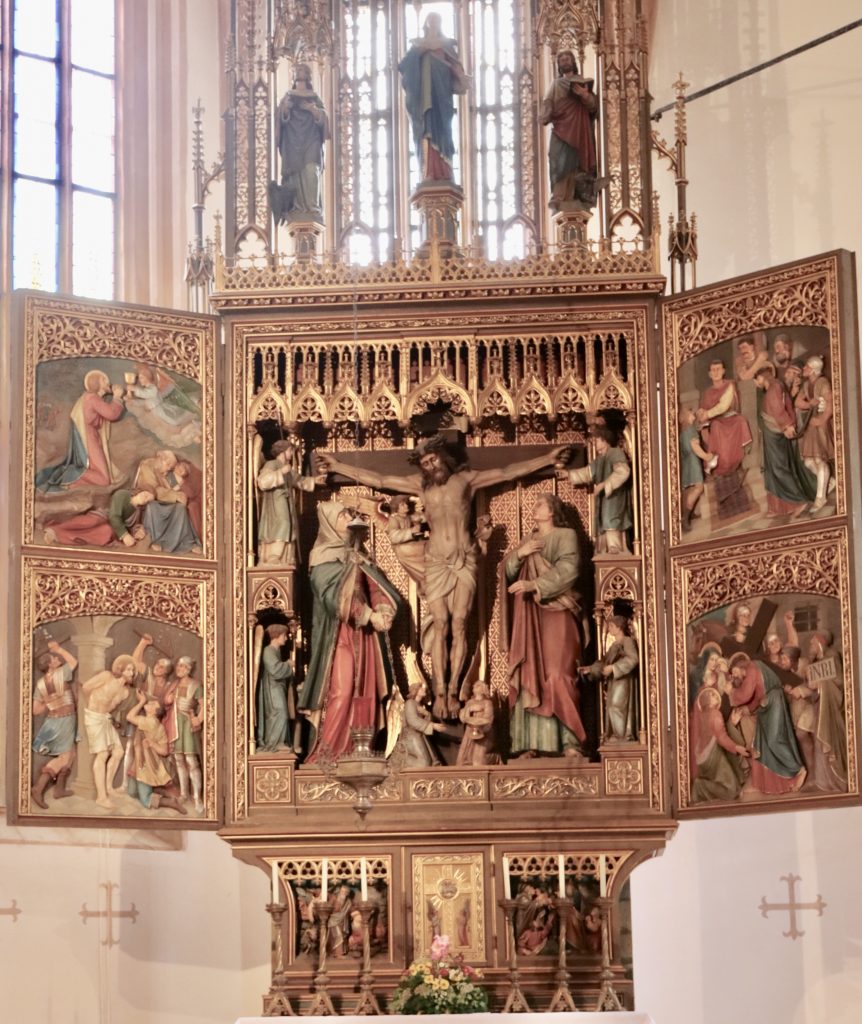 Altar da Igreja Católica  Parish of the Assumption em Hallstatt