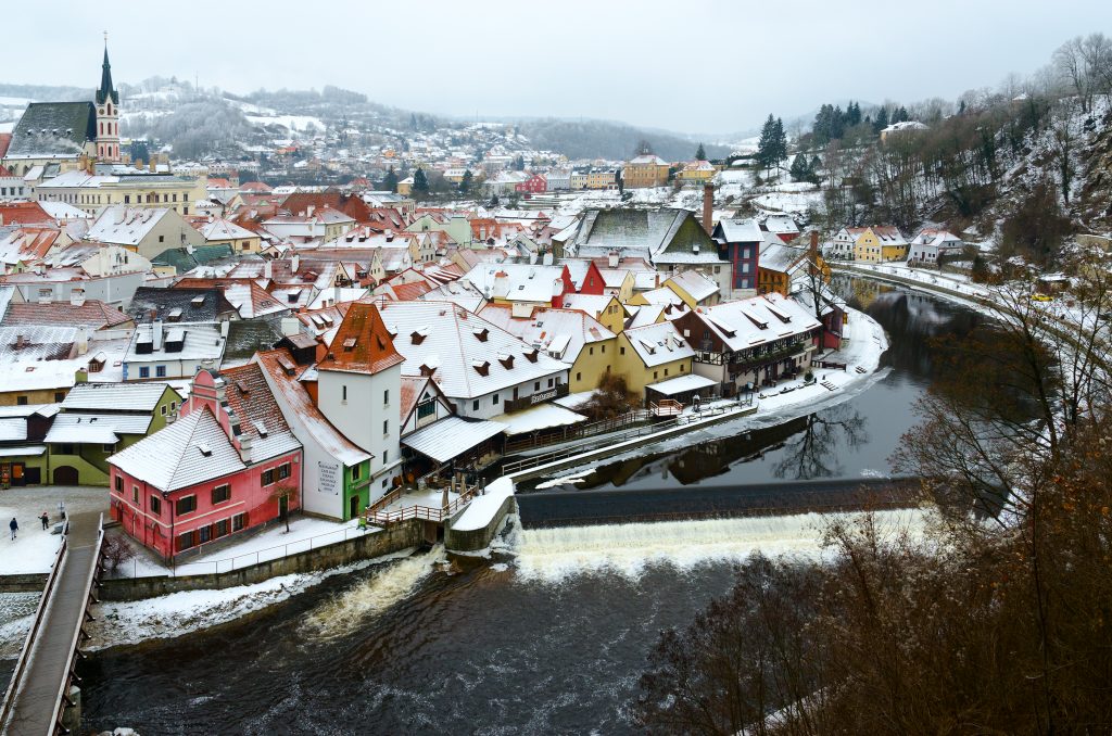 Český Krumlov no inverno