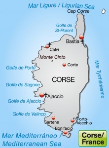 Mapa da Córsega