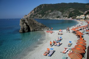 Praia de Monterosso Al-Mare, Cinque Terre, Itália