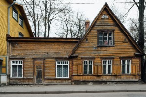 Typical wooden house in Tallinn, Estonia