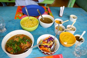 Dourado com purê de batata baroa e chutney 