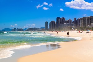 Beach in Barra da Tijuca, Rio de Janeiro. Brazil