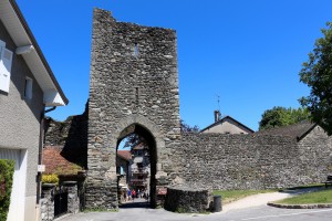 The medieval gate of Yvoire, France.Yvoire is a medieval city built in the early 14th century.