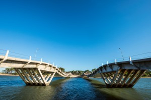 Wavy-gravy bridge located in La Barra, Maldonado, Uruguay