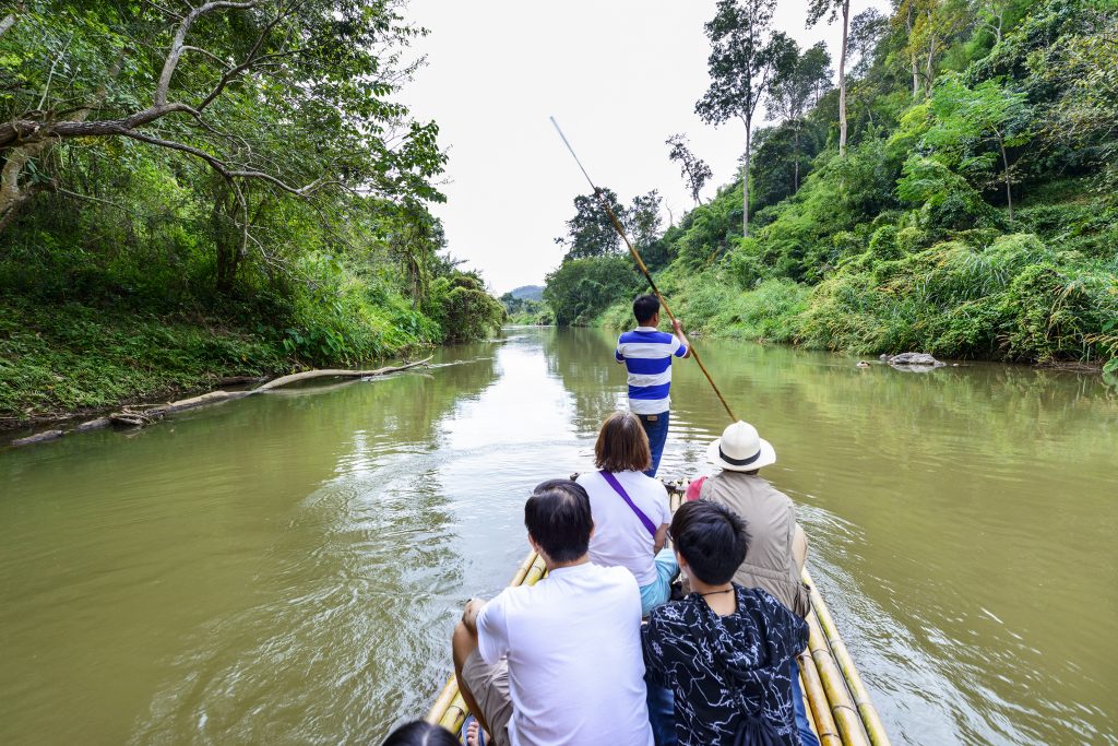 bamboo raft, Chiang Mai, Tailândia
